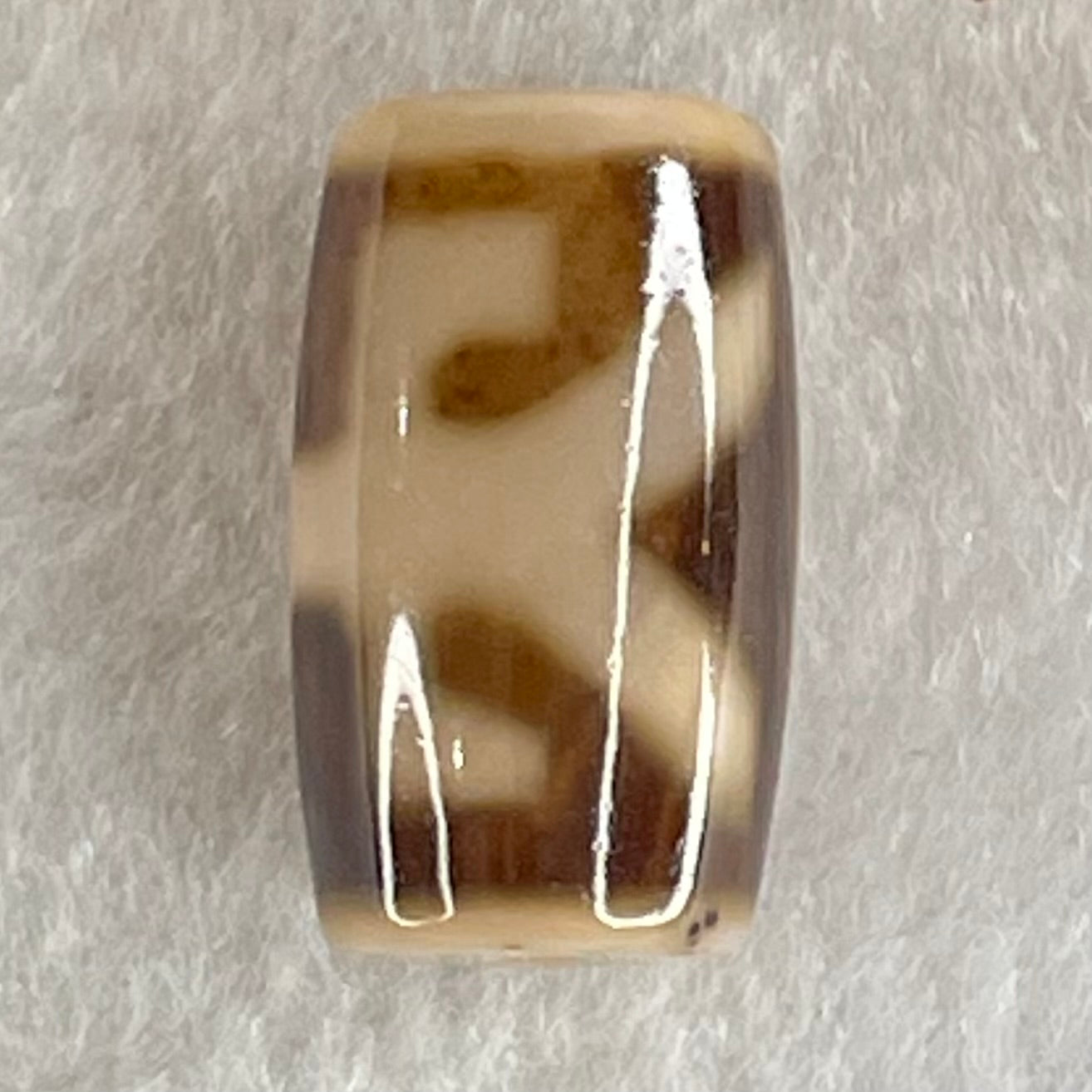 Natural Powerful Tibetan Old Oily Agate Patina Guiren Tairen Human Dzi Bead Totem Amulet Heavenly Master (Tian Zhu) 贵人天诛 4.85g 19.7 by 11.8mm - Huangs Jadeite and Jewelry Pte Ltd