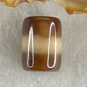 Natural Powerful Tibetan Old Oily Agate One Line Dzi Bead Heavenly Master (Tian Zhu) 2.44g 13.3 by 10.1mm - Huangs Jadeite and Jewelry Pte Ltd