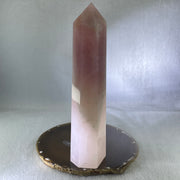 Natural Rose Quartz Tower Display 726.4g 49.5 by 41.2 by 205.0mm - Huangs Jadeite and Jewelry Pte Ltd