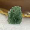 Type A Semi Icy Blueish Green Jadeite Pixiu 28.3 by 21.9 by 3.9 mm 4.80g - Huangs Jadeite and Jewelry Pte Ltd