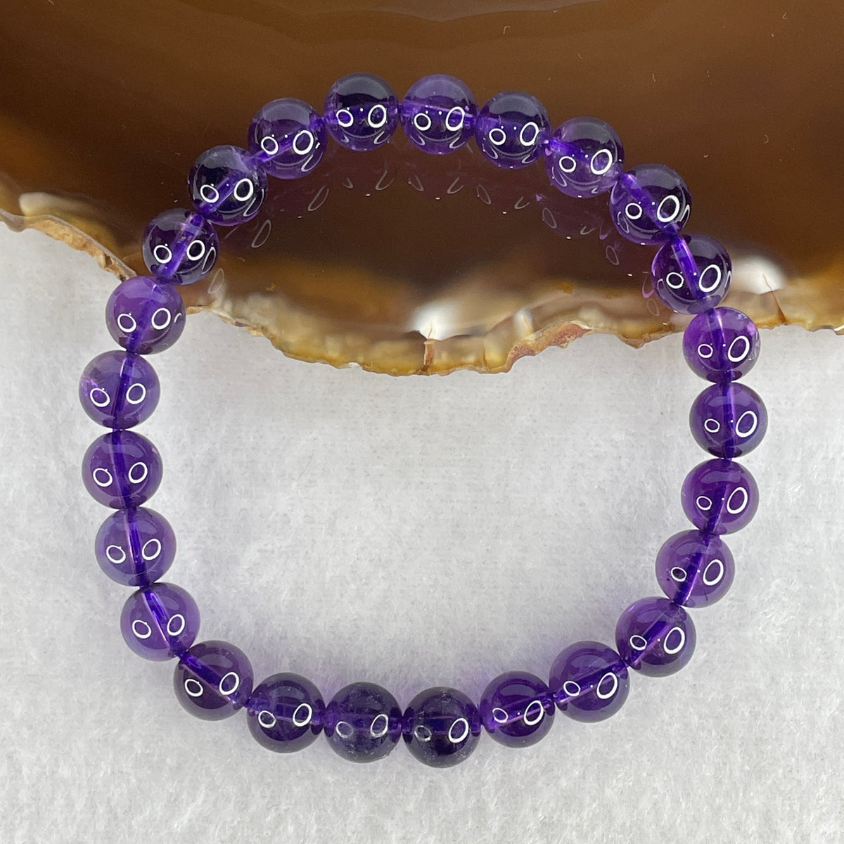 Natural Amethyst Beads Bracelet | 3.8mm Imperial Violet Wisdom Amulet (15.76g | 16cm Wrist | 25 Beads)
