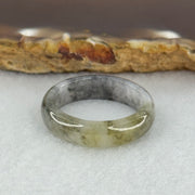 Type A Icy Wuji Black Grey with Yellow Jadeite Ring 3.21g 5.8 by 3.2mm US9.2 HK20.5 (Very Slight Internal Fine Line) - Huangs Jadeite and Jewelry Pte Ltd