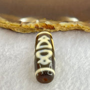 Natural Powerful Tibetan Old Oily Agate 5 Cai Shen Dzi Bead Heavenly Master (Tian Zhu) 9.29g 36.9 by 12.5mm - Huangs Jadeite and Jewelry Pte Ltd