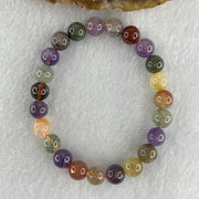 Natural Multi Treasures Mixed Quartz Beads Bracelet 17.65g 15.5cm 8.5mm 23Beads - Huangs Jadeite and Jewelry Pte Ltd