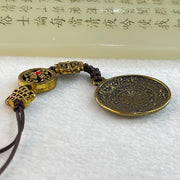 Pure Brass Jiugong Bagua 12 Zodiac Handphone Charm 23.50g 32.0 by 3.6mm - Huangs Jadeite and Jewelry Pte Ltd