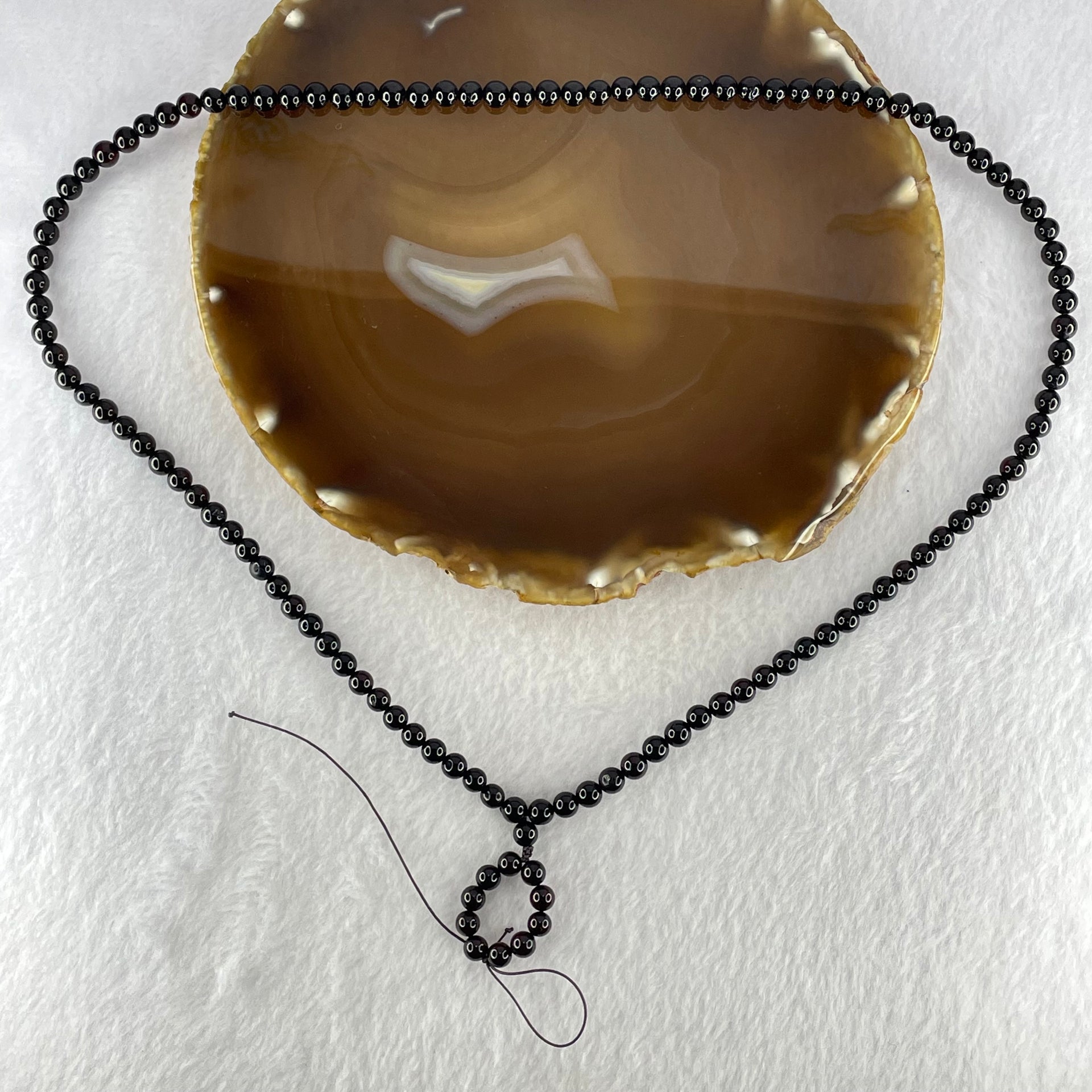 Natural Blood Red Amber Beads Necklace 10.72g 58cm 5.4mm 120 Beads - Huangs Jadeite and Jewelry Pte Ltd