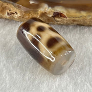 Natural Powerful Tibetan Old Oily Agate Double Cai Shen Dzi Bead Heavenly Master (Tian Zhu) 双财神长天珠 4.86g 20.1 by 11.8mm - Huangs Jadeite and Jewelry Pte Ltd