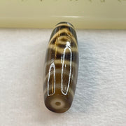 Natural Powerful Tibetan Old Oily Agate 2 Eyes Vajra Heaven and Earth Dzi Bead Heavenly Master (Tian Zhu) 金刚两眼霜天地天珠 20.06g 53.1 by 15.3mm - Huangs Jadeite and Jewelry Pte Ltd