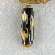 Natural Powerful Tibetan Old Oily Agate 5 Bats Dzi Bead Heavenly Master (Tian Zhu) 五个蝙蝠天诛 8.96g 38.0 by 12.4mm - Huangs Jadeite and Jewelry Pte Ltd