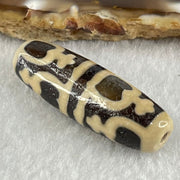 Natural Powerful Tibetan Old Oily Agate 8 Nectar Vessel Dzi Bead Heavenly Master (Tian Zhu) 八花蜜容器眼天珠 9.29g 38.3 by 12.5mm - Huangs Jadeite and Jewelry Pte Ltd