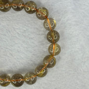 Natural Golden Rutilated Quartz Beads 天然金发水晶手链 24.25g 16cm 9.6mm 20 Beads - Huangs Jadeite and Jewelry Pte Ltd
