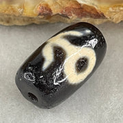 Natural Powerful Tibetan Old Oily Red White Agate Patina Guiren Tairen Human Benefactor Dzi Bead Heavenly Master (Tian Zhu) 贵人天珠 3.37g 18.2 by 10.7mm - Huangs Jadeite and Jewelry Pte Ltd