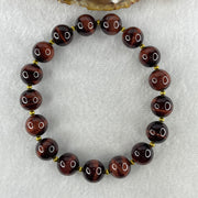 Natural Red Tiger's Eye Beads Bracelet 45.31g 20cm 12.3mm 17Beads - Huangs Jadeite and Jewelry Pte Ltd