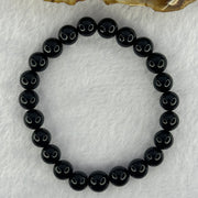 Natural Black Amber Beads Bracelet 6.94g 15cm 8.8mm 23 Beads - Huangs Jadeite and Jewelry Pte Ltd