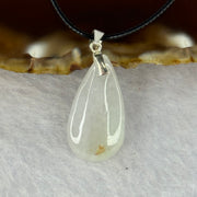 Type A Light Lavender Yellow Teardrop Pendant with S925 Clasp 4.68g 24.1 by 13.0 by 6.7mm - Huangs Jadeite and Jewelry Pte Ltd