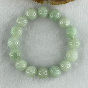 Type A Light Green Jadeite Beads Bracelet 53.65g 16cm 12.7mm 16 Beads (Slight Internal and External Lines) - Huangs Jadeite and Jewelry Pte Ltd