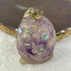Acrylic with Natural Stones and Amethyst Owl Mini Display 93.13g 54.5 by 43.4 by 40.8mm - Huangs Jadeite and Jewelry Pte Ltd