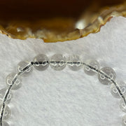 Natural Titanium Rutilated Clear Quartz 14.51g 14.5cm 8.2mm 23 Beads - Huangs Jadeite and Jewelry Pte Ltd