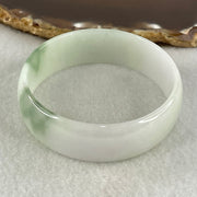 Type A Light Green Faint Lavender with Blueish Green Patch Jadeite Bangle 31.72g Inner Diameter 52.7mm 16.8 by 4.3mm (Slight Internal Lines) - Huangs Jadeite and Jewelry Pte Ltd