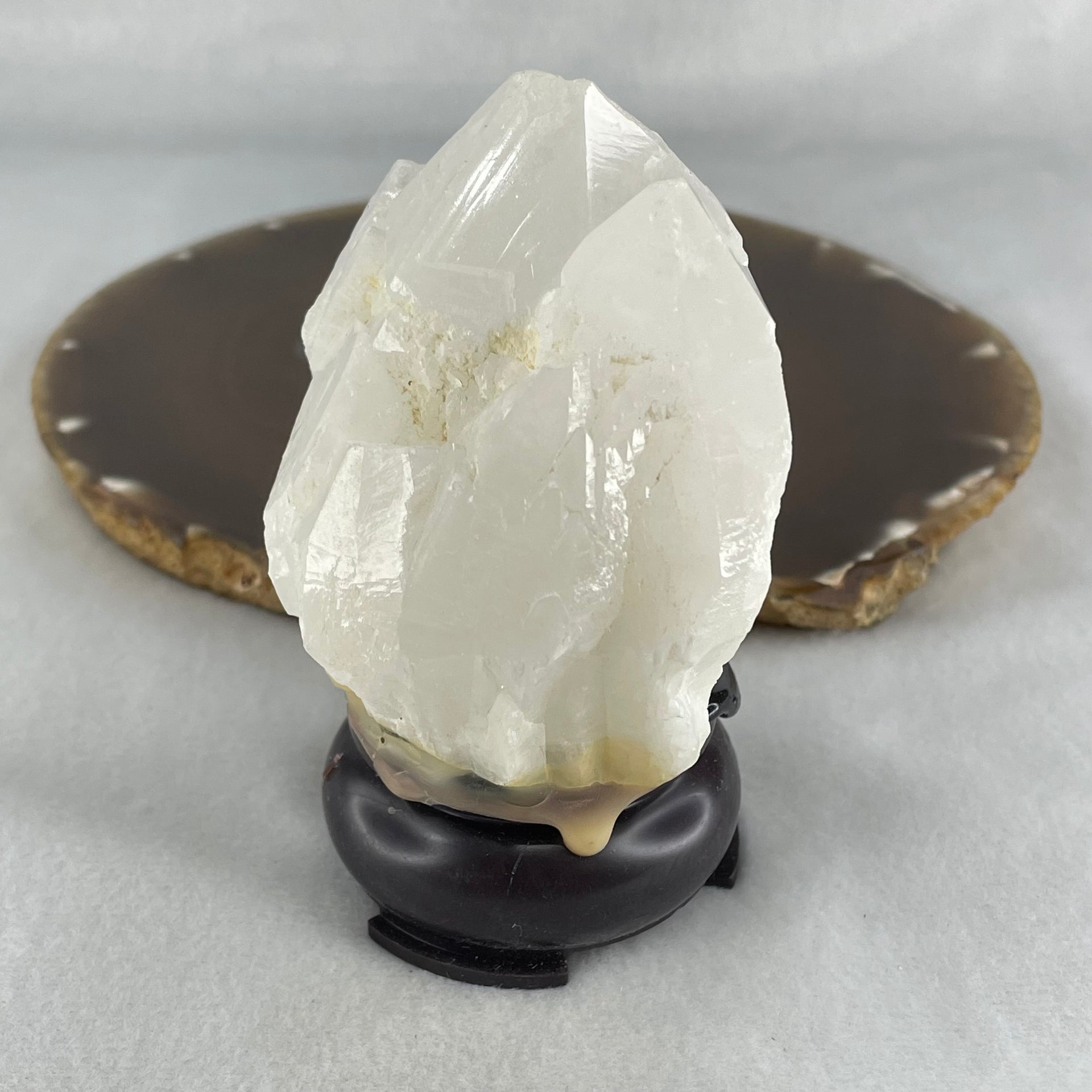 Natural Milky White Quartz Display 230.21g 63.1 by 48.2 by 87.6mm - Huangs Jadeite and Jewelry Pte Ltd
