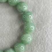 Type A Green Jadeite Beads Bracelet 59.95g 16cm 13.2mm 16 Beads - Huangs Jadeite and Jewelry Pte Ltd