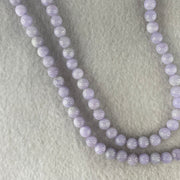 Type A Full Lavender Jadeite Beads Necklace 44.55g 66cm 6.2mm 108 Beads - Huangs Jadeite and Jewelry Pte Ltd