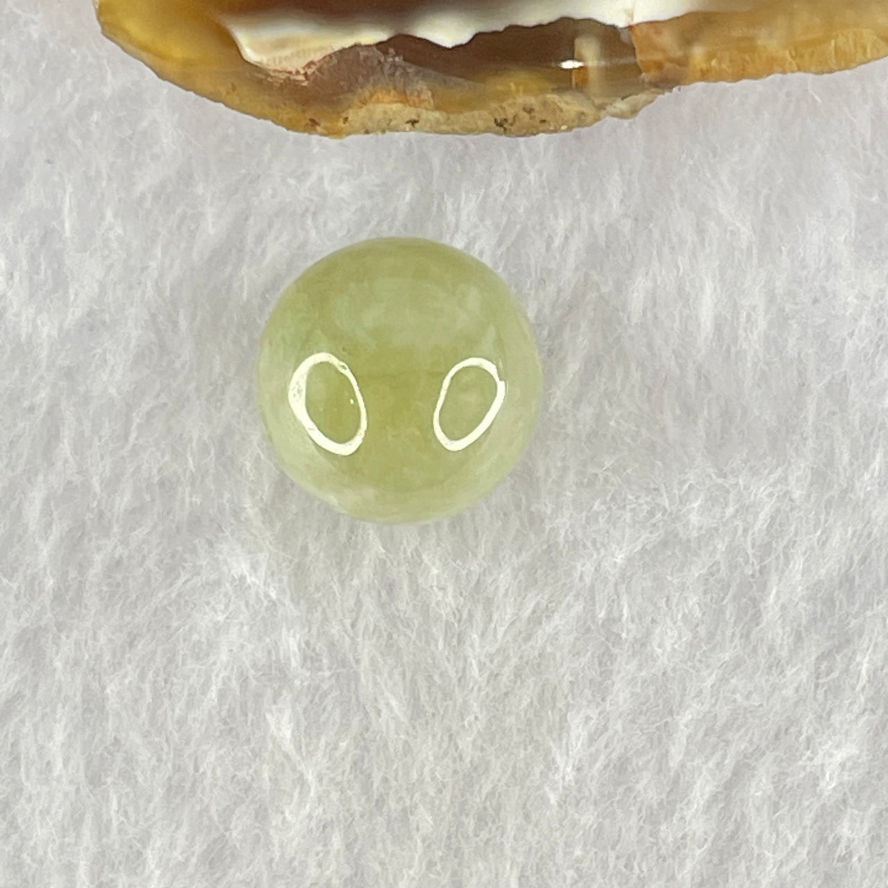 Type A Green Yellow Jadeite Bead for Pendant Bracelet 3.98g 13.2mm - Huangs Jadeite and Jewelry Pte Ltd