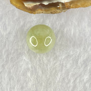 Type A Green Yellow Jadeite Bead for Pendant Bracelet 3.98g 13.2mm - Huangs Jadeite and Jewelry Pte Ltd