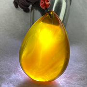 Natural Cognac Amber Teardrop Shaped Pendent 11.85g 42.1 by 29.5 by 16.5mm - Huangs Jadeite and Jewelry Pte Ltd