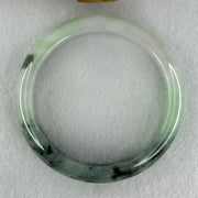 Type A Semi Icy Light Green Lavender with Moss Green Piao Hua Jadeite Bangle Internal Diameter 52.5mm 49.42g 14.0 by 7.2mm (Very Slight Internal Lines) - Huangs Jadeite and Jewelry Pte Ltd