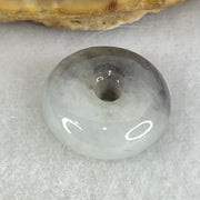Type A Light Lavender and Wuji Grey Jadeite Ping An Kou Charm/Pendant 2.71g 14.8 by 6.1mm - Huangs Jadeite and Jewelry Pte Ltd
