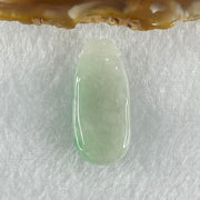 Type A Faint Lavender Green with Apple Green Vein Jadeite Melon Pendant 6.39g 26.6 by 12.1 by 9.9mm - Huangs Jadeite and Jewelry Pte Ltd