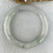 Type A Natural Light Green with Reddish Brown Patches Jadeite Bangle 51.19g Inner Diameter 56.5mm 10.0 by 9.7mm (Internal Lines) - Huangs Jadeite and Jewelry Pte Ltd
