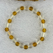 Amazon frosted crystal bracelet glass bead bracelet 亚马逊磨砂水晶手串玻璃珠手链 12.72g 8.1 by. 6.1 mm 26 Beads - Huangs Jadeite and Jewelry Pte Ltd