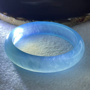 Certified Above Average Natural Sky Blue Aquamarine Bangle 59.31g Inner Diameter 61.9mm 15.5 by 8.4mm ( Close to Perfect) - Huangs Jadeite and Jewelry Pte Ltd