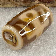 Natural Powerful Tibetan Old Oily Agate Patina Guiren Tairen Human Dzi Bead Totem Amulet Heavenly Master (Tian Zhu) 贵人天诛 4.67g 19.9 by 11.7mm - Huangs Jadeite and Jewelry Pte Ltd