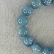 Natural Aquamarine Beads Bracelet 65.17g 19cm 14.8mm  15 Beads - Huangs Jadeite and Jewelry Pte Ltd