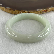 Type A Natural Light Green Jadeite Bangle Internal Diameter 56.0mm 59.04g 12.4 by 9.3mm (Close to Perfect) - Huangs Jadeite and Jewelry Pte Ltd