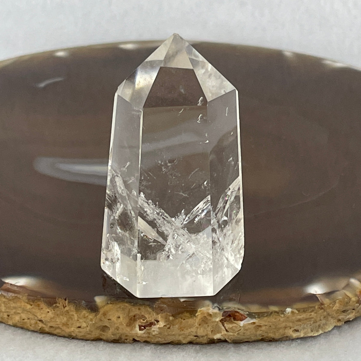 Good Grade Natural Clear Quartz Tower Display | (43.72g | 50.8 x 28.6 x 22.7mm | Healing Catalyst, "King of Crystals" Energy Focus & Space Purifier Tower, Feng Shui Energy Generator Catalyst)