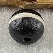 Natural Powerful Tibetan Old Oily Agate 1 Lines Dzi Bead Heavenly Master (Tian Zhu) 1.44g 9.8 by 10.4mm - Huangs Jadeite and Jewelry Pte Ltd