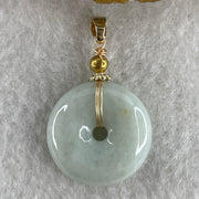 Natural Type A Light Green Jadeite Ping An Kou Pendant | Plump Jade Peace Disc Talisman (6.39g | 21.6 x 6.1mm) - Huangs Jadeite and Jewelry Pte Ltd