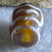 Natural Powerful Tibetan Old Oily Agate Double Garuda Dzi Bead Heavenly Master (Tian Zhu) 3.96g 16.9 by 12.2mm - Huangs Jadeite and Jewelry Pte Ltd