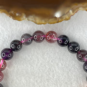 Very Very Good Grade Certified Natural Blackcurrant Super 7 Beads Bracelet | (21.59g | 17.5cm | 8.8mm x 24 Beads | "Seven Sacred Minerals" Intuition & Abundance Anchor, Feng Shui High-Vibration Power Bracelet) - Huangs Jadeite and Jewelry Pte Ltd