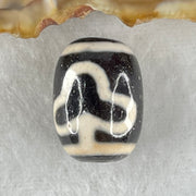 Natural Powerful Tibetan Old Oily Agate Double Bodhi Tree Dzi Bead Heavenly Master (Tian Zhu) 菩提树天珠 4.24g 17.4 by 12.7mm - Huangs Jadeite and Jewelry Pte Ltd