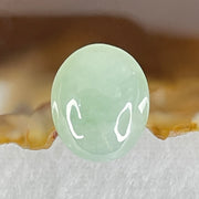 Type A Semi Icy Light Green Jadeite Cabouchon Stone For Setting 1.31g 12.8 by 10.8 by 5.5mm - Huangs Jadeite and Jewelry Pte Ltd