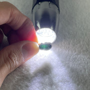 Type A FullyTranslucent Black Omphacite Jadeite Hulu 12.0 by 7.4 by 2.5mm with Cubic Zirconia in S925 Silver Earrings 4.30g - Huangs Jadeite and Jewelry Pte Ltd