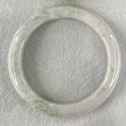 Type A Lavender with Green Piao Hua Jadeite Bangle 57.93g Internal Diameter 56.4mm 11.8 by 9.0mm (Slight External Roughs and Significant Internal Lines) - Huangs Jadeite and Jewelry Pte Ltd