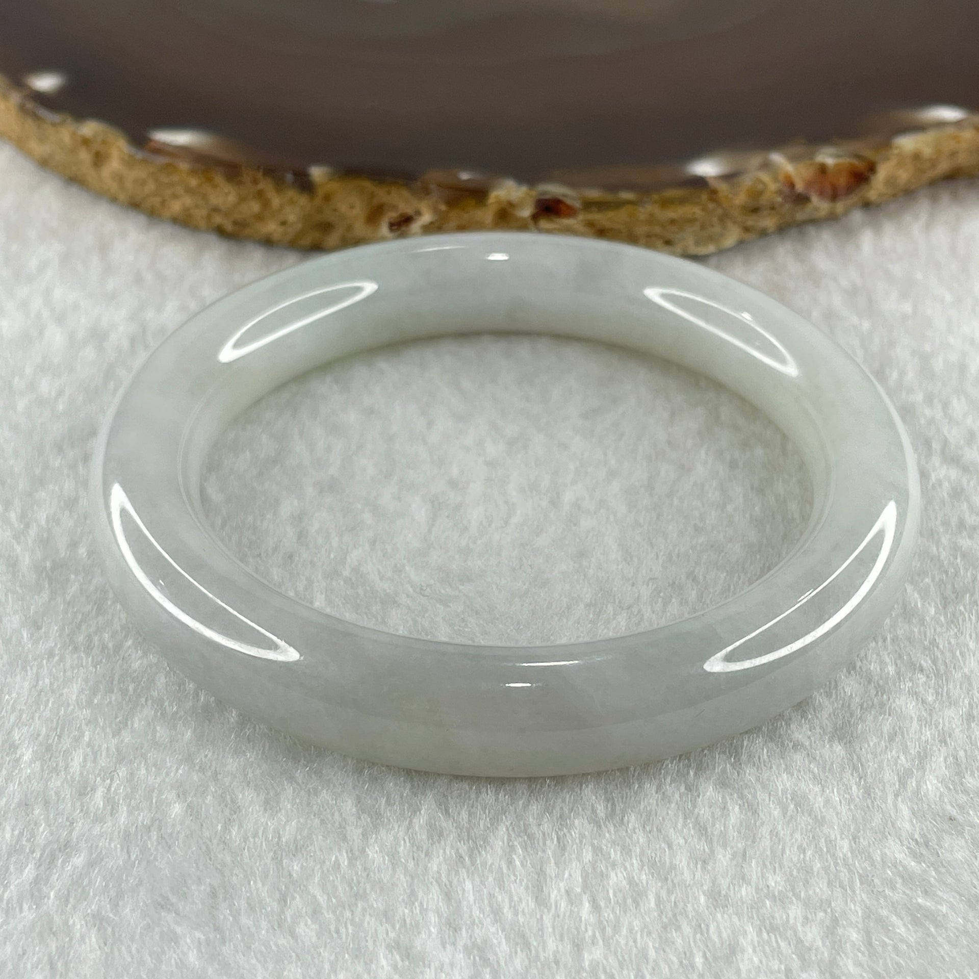 Type A Natural Jelly Faint Green with Faint Lavender Jadeite Bangle 43.03g Internal Diameter 56.8mm 11.0 by 10.1mm (Very Slight Internal Lines) - Huangs Jadeite and Jewelry Pte Ltd