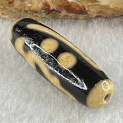 Natural Powerful Tibetan Old Oily Agate Thousand Hand Zha Ji La Mu Dzi Bead Heavenly Master (Tian Zhu) 千手扎基拉姆天珠 8.39g 37.5 by 12.2mm - Huangs Jadeite and Jewelry Pte Ltd