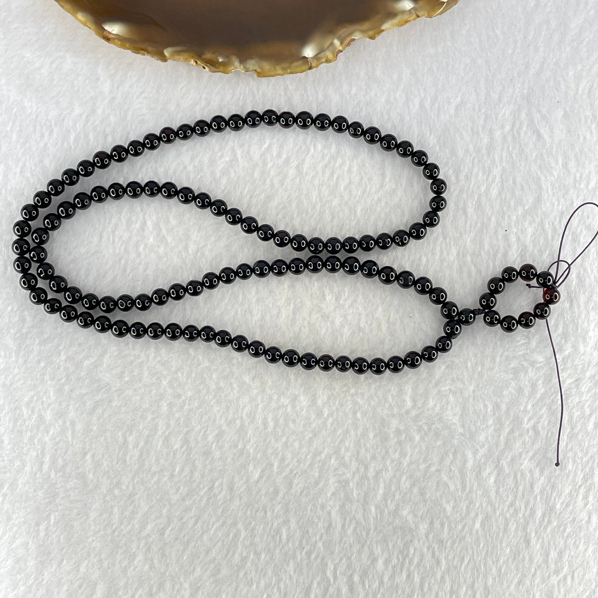 Natural Blood Red Amber Beads Necklace 10.72g 58cm 5.4mm 120 Beads - Huangs Jadeite and Jewelry Pte Ltd